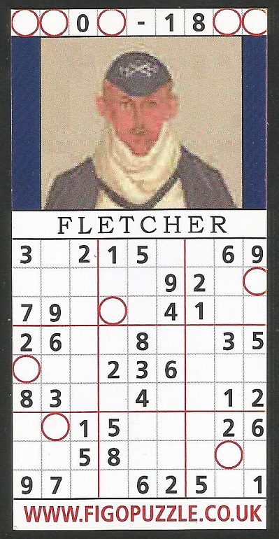 cc GBR FIGOPUZZLE Sudocard Rowing No. 7 William Alfred Littledale Fletcher Oxford University BC