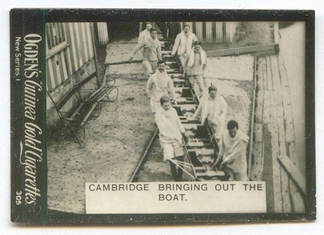 cc gbr 1902 ogden s guinea gold cigarettes new series 1 no. 305  cambridge bringing out  the boat 