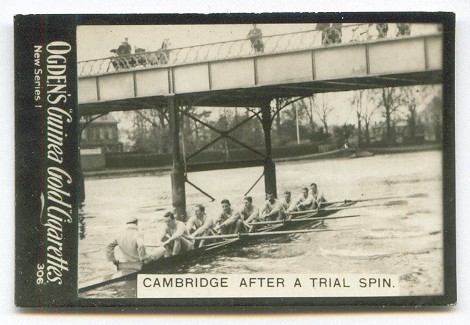cc gbr 1902 ogden s guinea gold cigarettes new series 1 no. 306  cambridge after a trial spin 