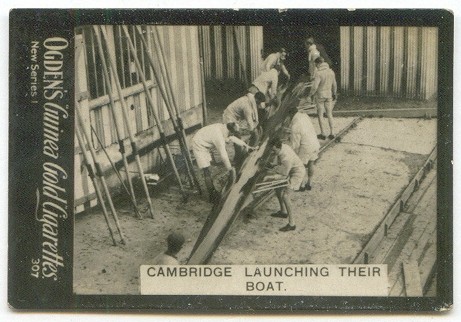 cc gbr 1902 ogden s guinea gold cigarettes new series 1 no. 307  cambridge launching their boat 