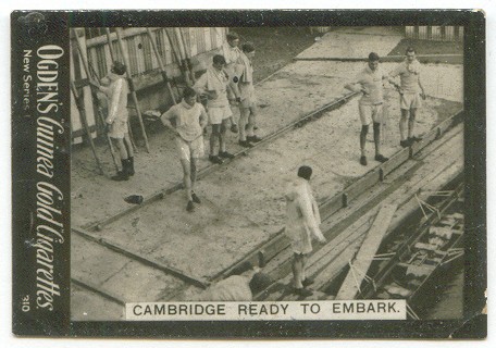 cc gbr 1902 ogden s guinea gold cigarettes new series 1 no. 310  cambridge ready to embark 