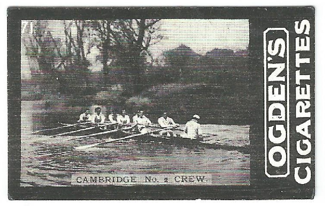 cc gbr 1902 ogdens cigarettes d series no. 71 cambridge university trial eights no. 2 crew