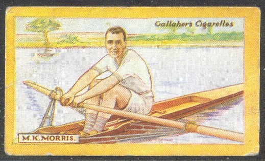 cc gbr 1924 gallaher s cigarettes british champions of 1923 no. 33  m. k. morris  london rc  diamond sculls champion 1923 