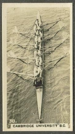 cc gbr 1927 lambert   butler  the world of sport  no. 30  photo of cambridge university b.c. 8   winner of the boat race 1927 