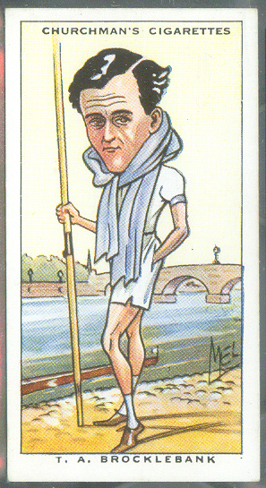 cc gbr 1931 churchmans cigarettes sporting celebrities no. 41 - t.a. brocklebank gbr