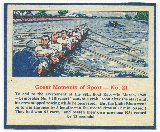 cc gbr great moments of sport no. 21 boat race 1948