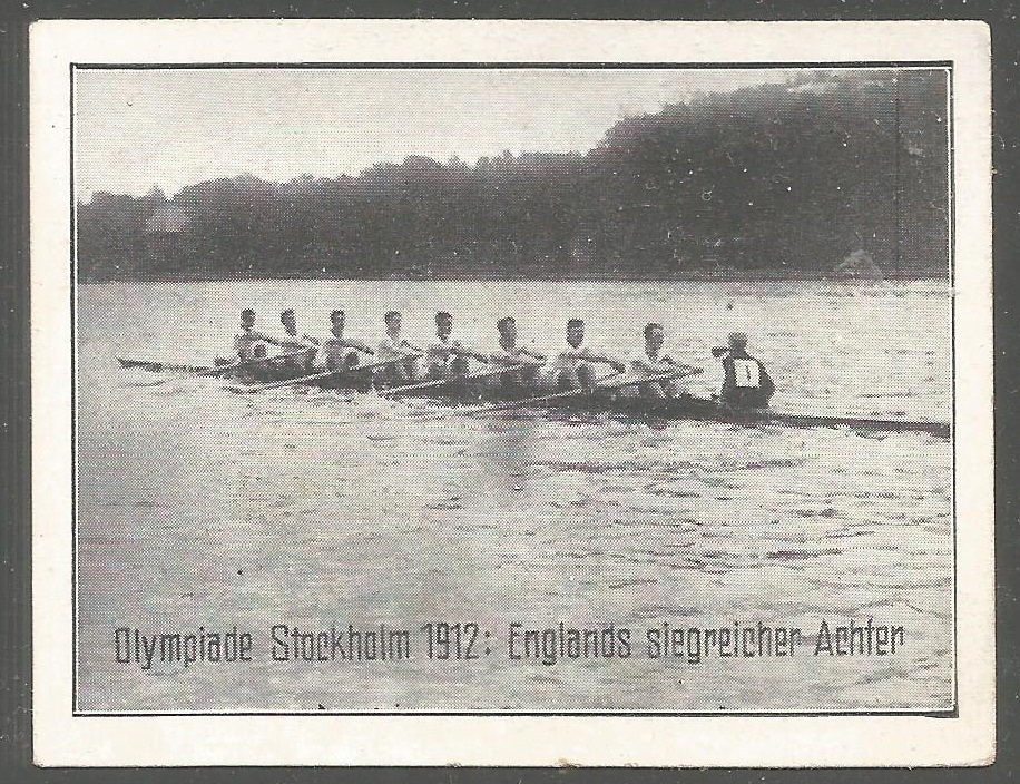 CC GER 1912 GREILING ZIGARETTEN Olympiade Sieger No. 38 OG Stockholm M8 gold medal winner crew GBR front