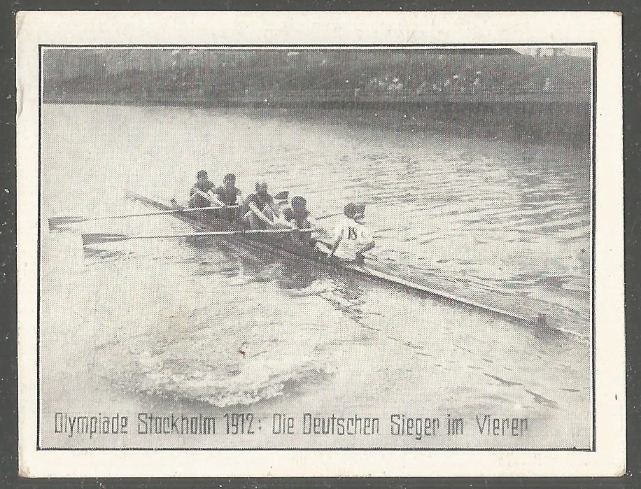 CC GER 1912 GREILING ZIGARETTEN Olympiade Sieger No. 39 OG Stockholm M4 gold medal winner crew GER front