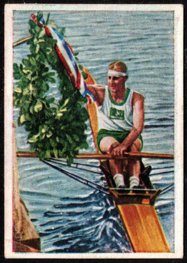 CC GER 1929 JOSETTI CIGARETTENFABRIK Berlin OG Amsterdam 1928 series 118 No.3 Pearce M1X gold medal winner