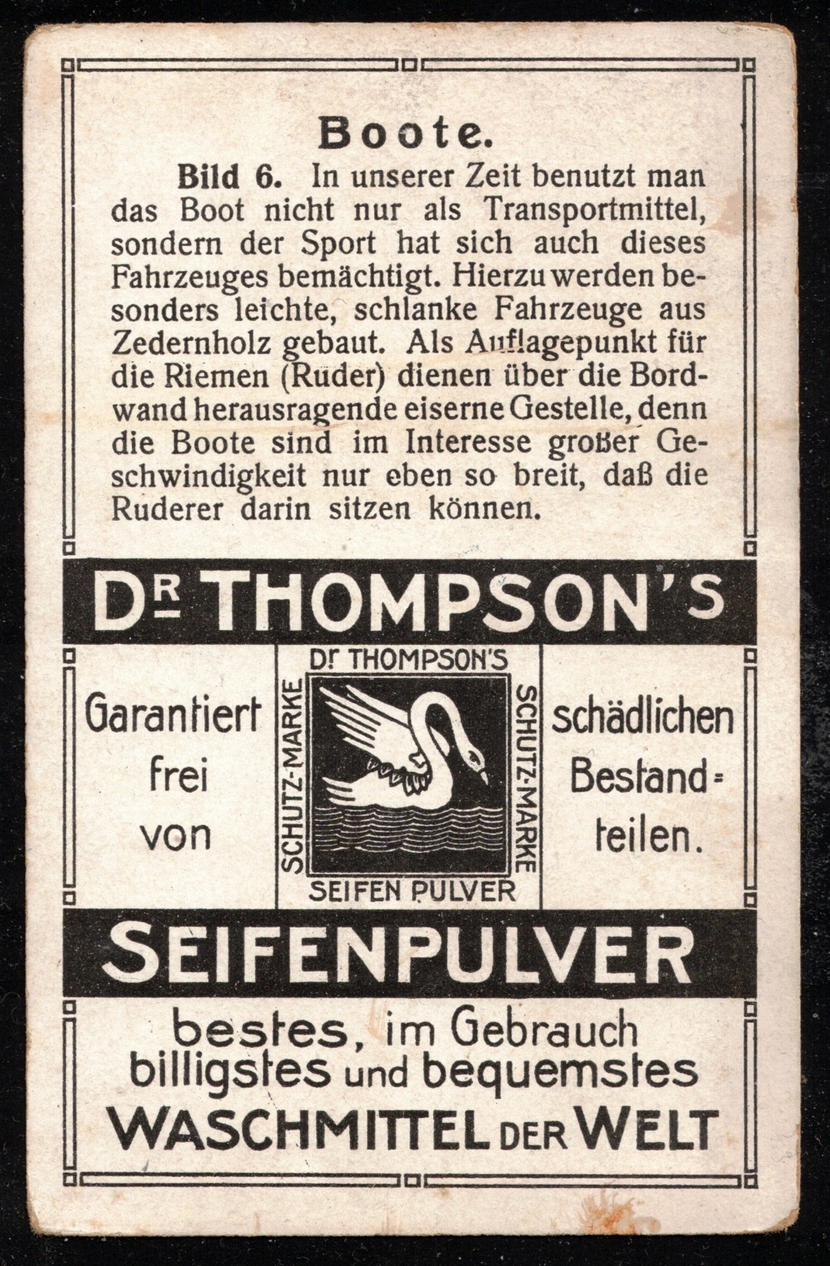 CC GER Dr. Thompsons Seifenpulver No. 6 Boote reverse