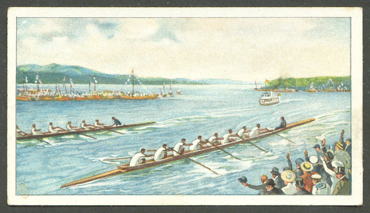 CC GER Kant Cacao Chocoladenfabrik Serie 283 Ruderei und Regatten Bild 4 Regatta in Gruenau