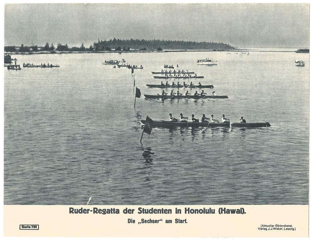 CC GER Publishers Weber Leipzig series 781 Regatta for students at Honolulu Hawai undated