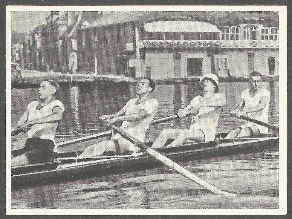 CC GER editor and year of issue unknown No. 90 M4 crew RC Amicitia Mannheim silver medal winner OG Los Angeles 1932