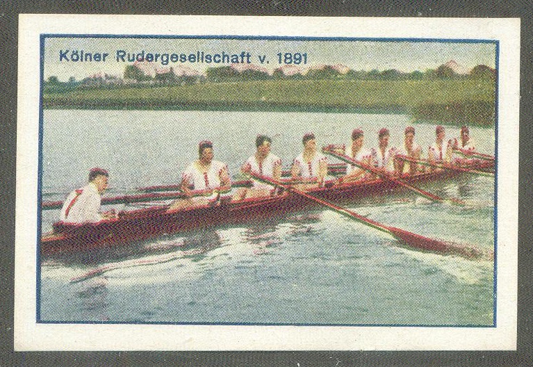 cc ger 1928 greiling zigaretten wassersport no. 5   m8 crew koelner rg v. 1891 german national champion 1927