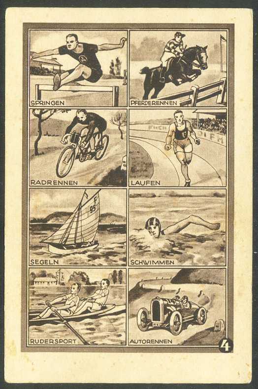 cc ger 1928 richters tee drawings of eight different sports