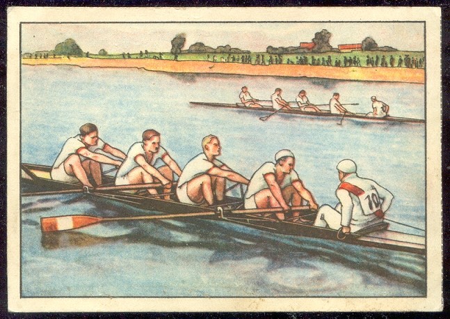 cc ger 1928 wagner margarine serie 6 bild 6 sport rudern two 4 racing 