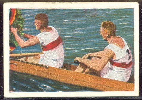 cc ger 1929 sulima cigarettenfabrik olympiade 1928 serie 122 bild 3 a german rowing victory at amsterdam gold for 2 ger 