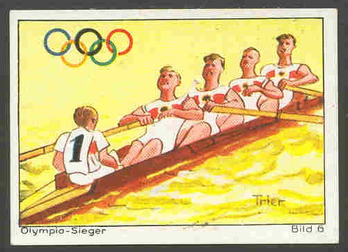 cc ger 1932 bergmann zigaretten buch 3 bild 6 olympia sieger 1932 drawing of 4 olympic rings 