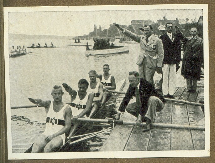 cc ger 1936 og berlin cremer olympia 4 ger gold medal winner at the victory pontoon 