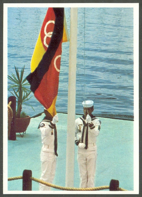 cc ger 1968 rheinischer braunkohlenbrikett verkauf gmbh olympische spiele 1968 series 3 no. 42 victory ceremony at xochimilco
