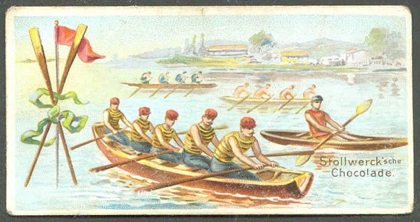 cc ger stollwerk sche schokolade gruppe 58 no. v with poem about competitive rowing on back 