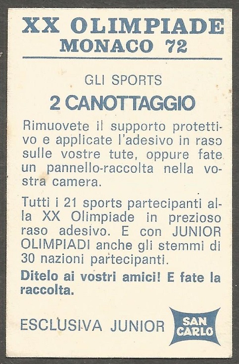 CC ITA 1972 OG Munich with pictogram reverse