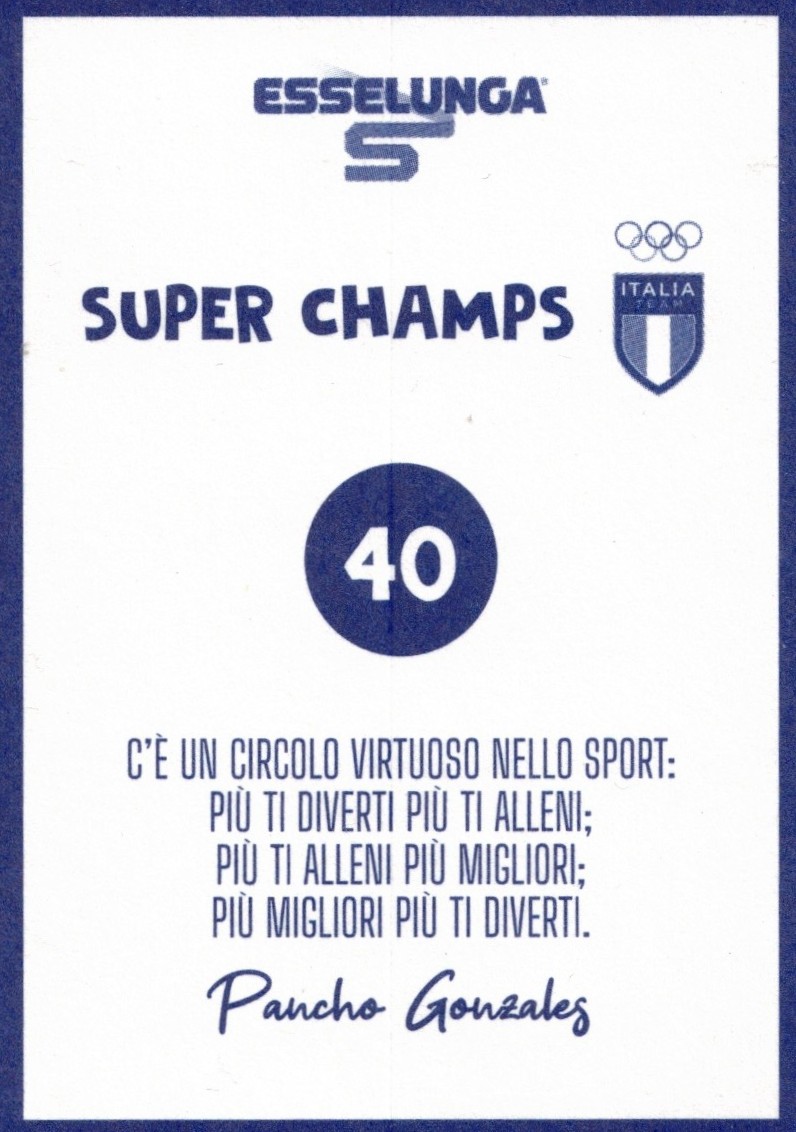 CC ITA Esselunga Super Champs No. 40 Giovanni Abagnale reverse