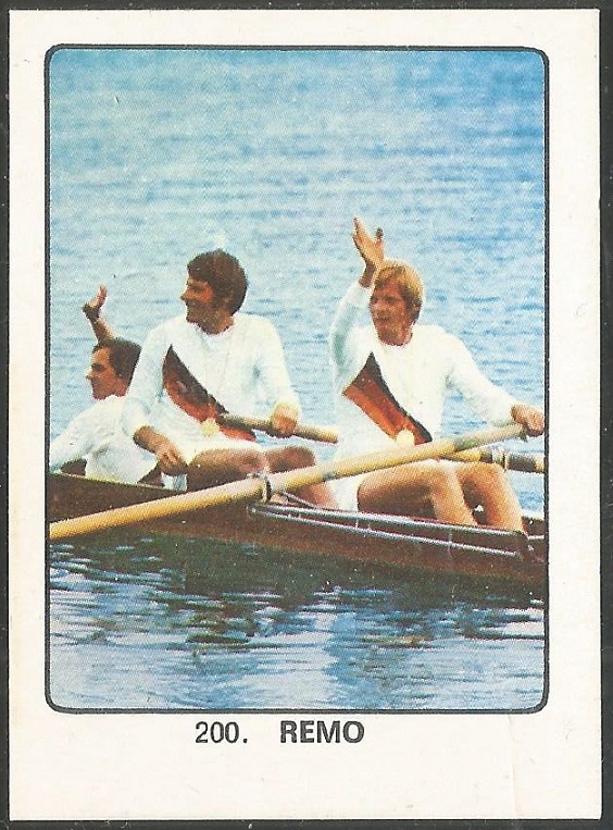 CC ITA No. 200 issue date and manufacturer unknown W. Gunkel J. Lucke cox K. D. Neubert GDR M2 gold medal winners OG Munich 1972