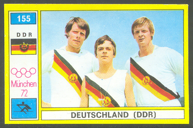 cc ita 1972 og munich panini no. 155 gdr 2 w. gunkel j. lucke cox k. d. neubert gold medal winners