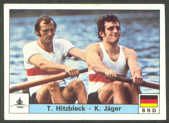 cc ita 1976 panini montreal 76 no. 158 thomas hitzbleck klaus jaeger cox fritsch ger m2 bronze medal winners wrc nottingham 1975
