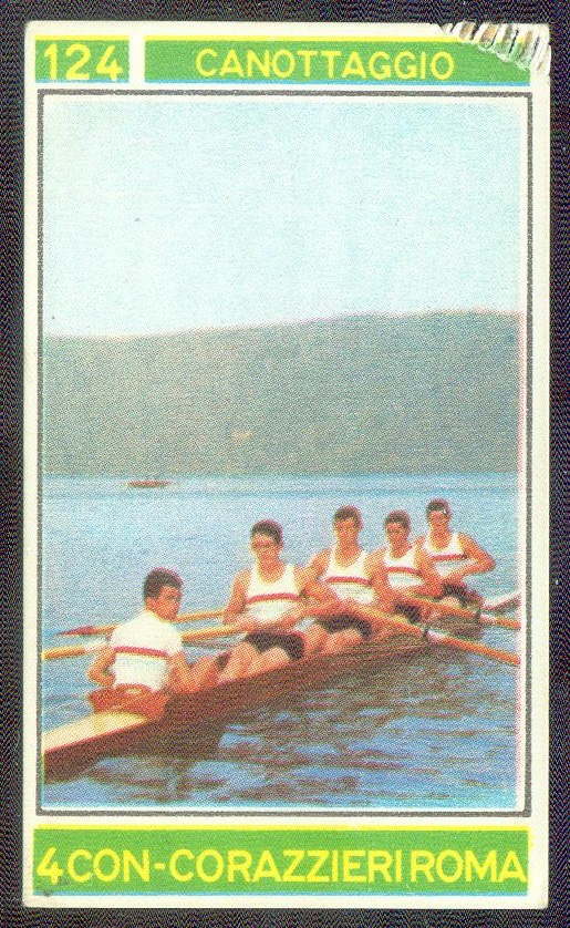 cc ita panini campioni dello sport 1967 68 no. 124 m4 crew corazzieri roma