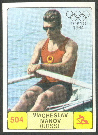 cc ita panini campioni dello sport 1968 69 no. 504 viacheslav ivanov urs 1x gold medal winner og melbourne 1956 og rome 1960 and og tokyo 1964