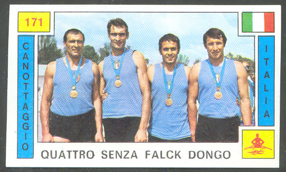 cc ita panini campioni dello sport 1969 70 no.171 ita 4 crew from canottieri falck dongo lago di como bronze medal winners og mexico 1968