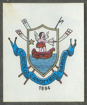 cc ita panini campioni dello sport 1970 71 societa sportive benemerite no. 74 b circolo canottieri barion 1894