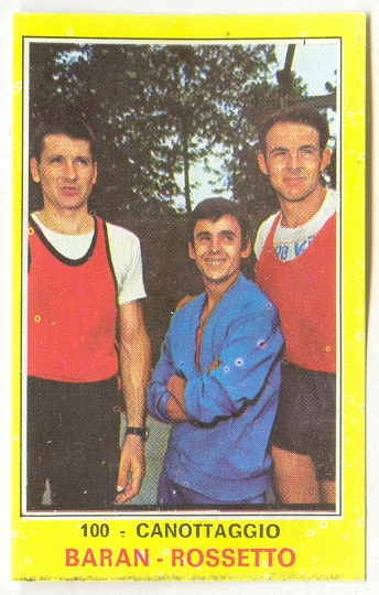 cc ita panini campioni dello sport 1970 71 no. 100 baran rossetto cox sajeva m2 silver medal winners at erc klagenfurt 1969