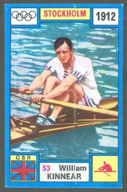 cc ita panini no. 53 og stockholm 1912 w. kinnear gbr gold medal winner 1x 