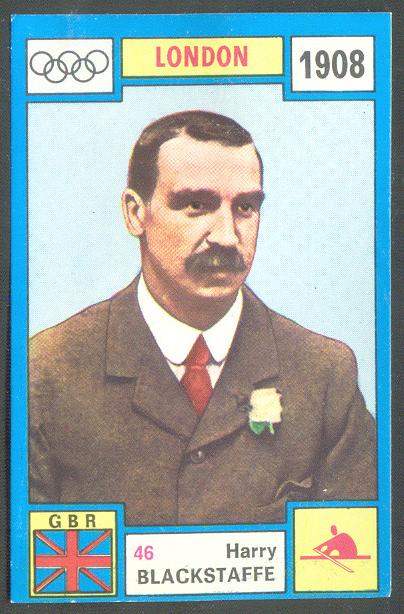 cc ita panini olympia no. 46 og london 1908 harry blackstaffe gbr olympic champion 1x 