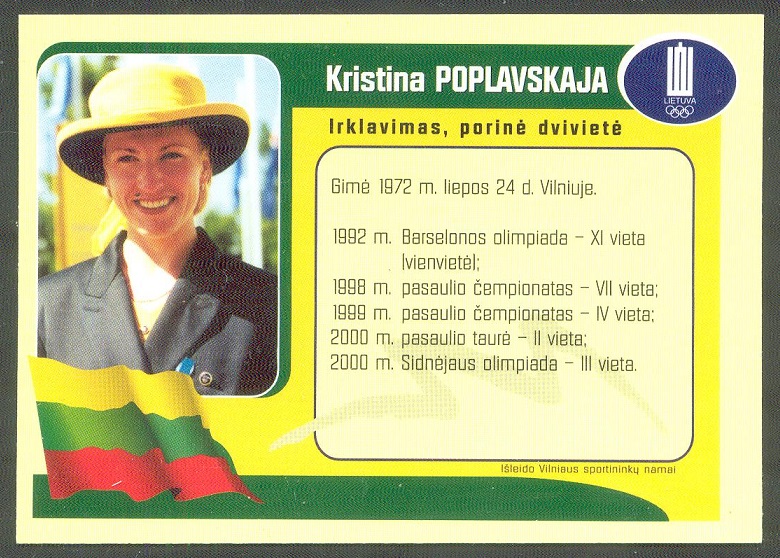 cc ltu 2000 kristina poplavskaja w2x bronze medal winner og sydney