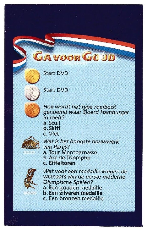 CC NED Go for Gold playing card No. 54 M1X reverse