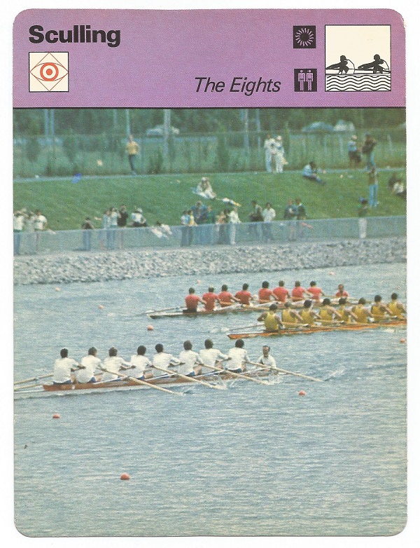 CC SUI 1979 EDITO SERVICE Sculling The Eights GDR M8 leading the field at OG Montreal 1976 