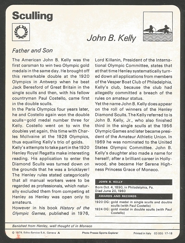 CC SUI 1979 EDITO Service Geneva Sculling John B. Kelly reverse