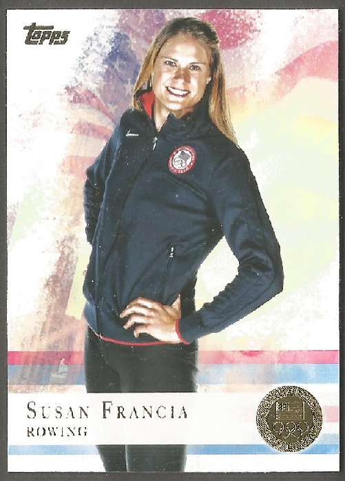 cc usa 2012 topps company u.s. olympic team rowing gold card no. 57 susan francia 