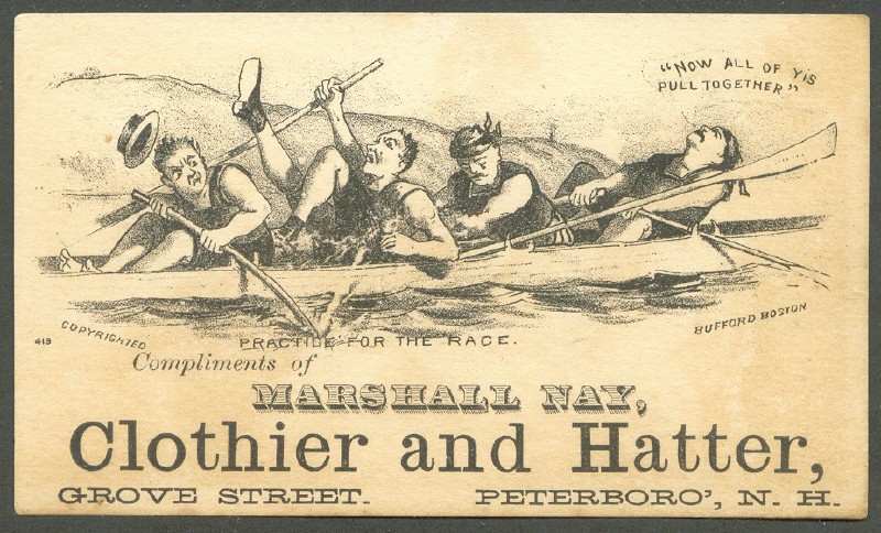 cc usa marshall nay clothier and hatter no. 419 practice for the race 