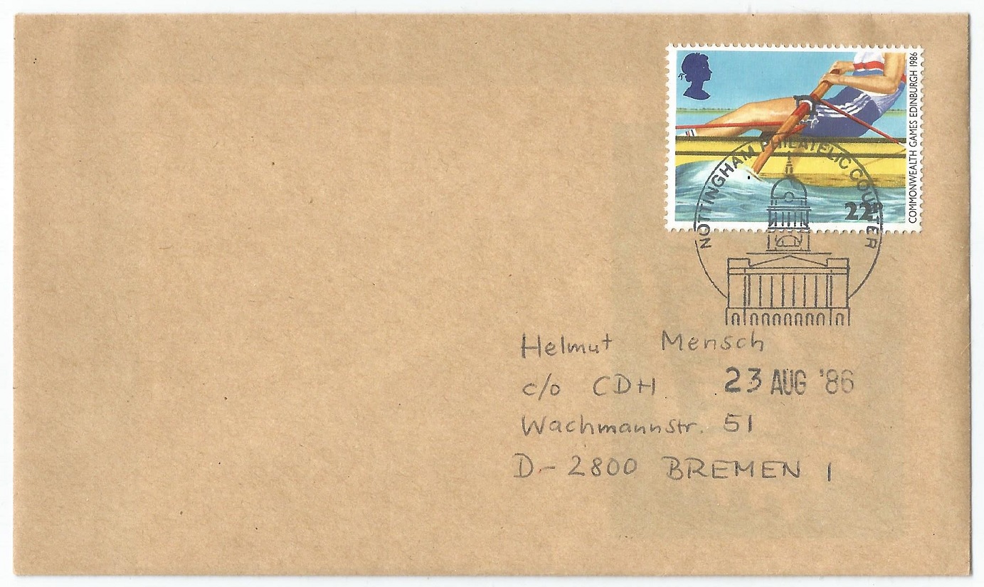 Stamp GBR 1986 on cover to Germany