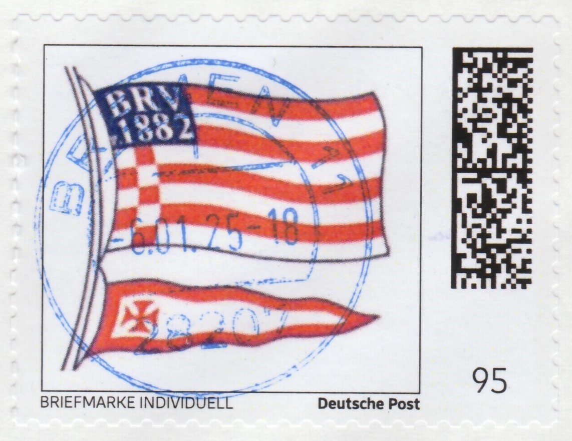 Stamp GER 2025 personalized Bremer RV 1882 on cover II