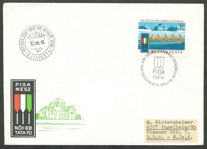 fdc hun 1970 aug.19th werc tata mi 2601 a with pm budapest