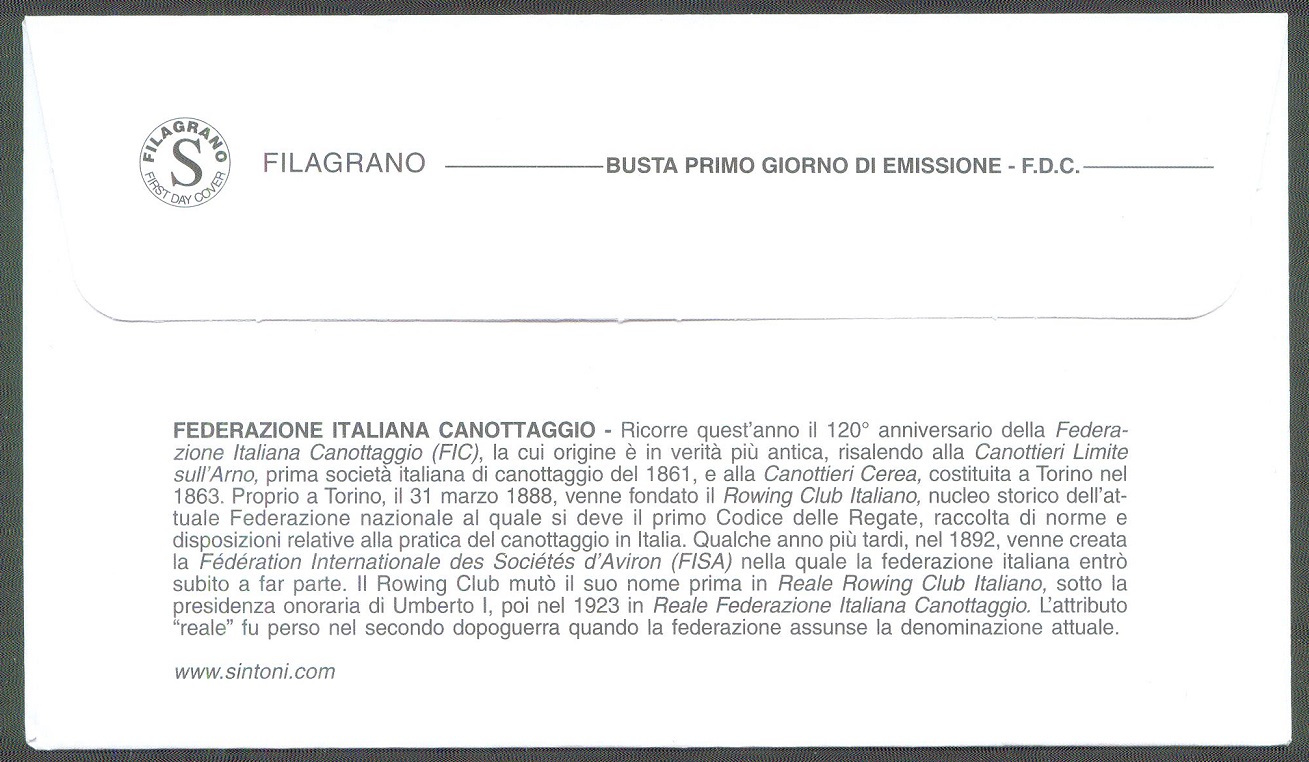 fdc ita 2008 march 31st with corresponding pm roma prati iii reverse