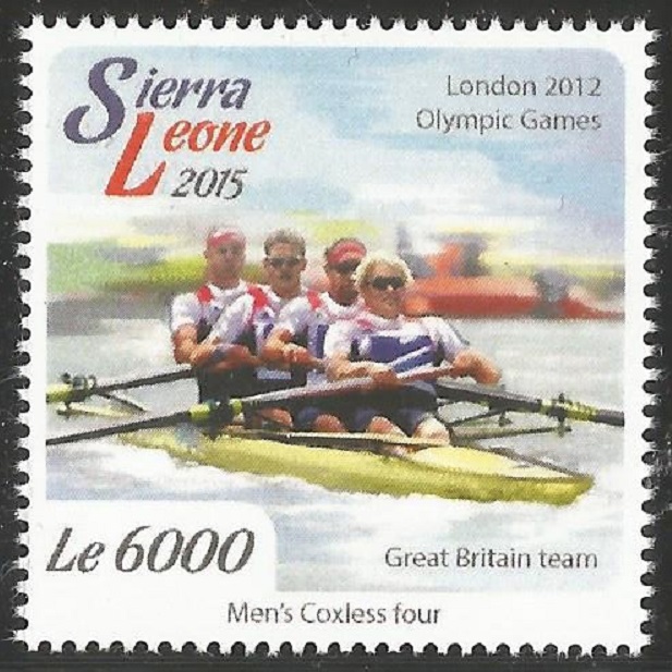 Stamp SLE 2015 OG London GBR M4 gold medal winner crew