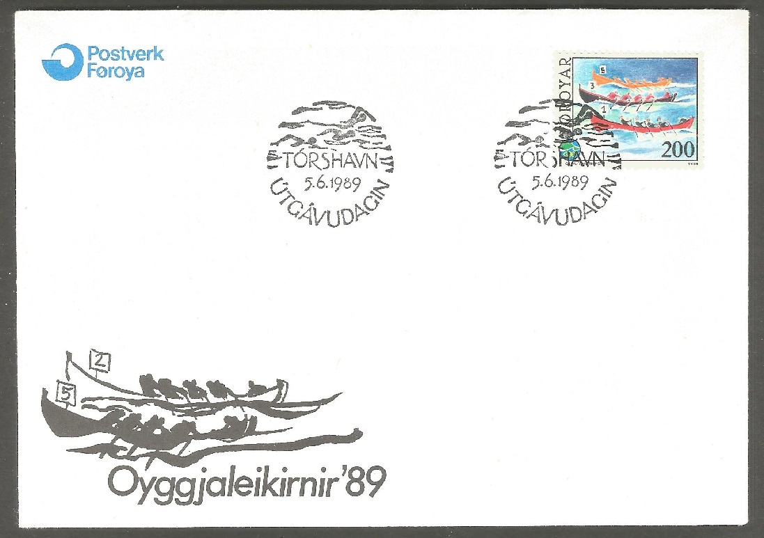 FDC DEN FAROER 1989 June 5th Oyggjaleikirnir89