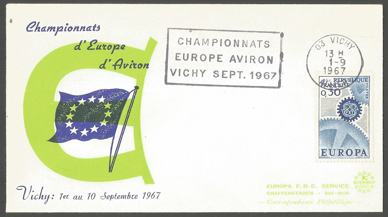 Illustrated cover FRA 1967 Sept. 1st Vichy ERC PM of first day